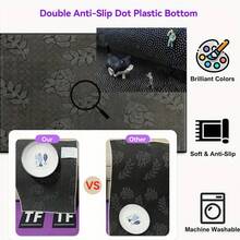 1pc Durable European Minimalist Welcome Mat - Indoor/Outdoor Entrance Mat With "Hello" Design, Beige And Black Borders, Suitable For Porch, Patio, Entryway - Hand Wash Only, Front Door Welcome Mat