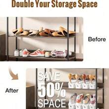 20pcs Shoes Slots Organizer For Closet, Shoe Rack For Closet Organization, Shoe Slots Organizer Shoe Storage Shoe Holder Space Saver For Entryway - متعدد الألوان - مشاهدة 8