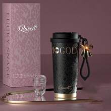 1pc High Beauty Insulated Cold Cup 316 Stainless Steel Tea Cup Outdoor Car Straw Water Cup Coffee Cup