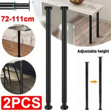 Adjustable Kitchen Worktop/Desk/Breakfast Bar Table Leg Bar - Black - View 4