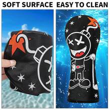 Play Ball Bomb 设计风格高尔夫球杆套，适用于一号木杆、球道木杆、混合杆 - 高尔夫球杆杆头套，趣味一号木杆杆头套 - 适合男女户外运动爱好者，是一款值得拥有的高尔夫球杆保护套。