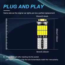 10pcs T10 C5W LED Bulbs, Signal Lights, 194/168 LED Bulbs, Suitable For Car Instrument Panel, Roof Reading Lights, License Plate Lights And Parking Lights, 12V, Car Indicator Light Bulbs, LED Car Lights, Automotive LED Bulbs - 10pcs - View 3