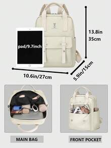 Anti-Theft Retro Pu Soft Leather Backpack Women Purse, Multi-Functional And Stylish Daily Bag, Multi-Pocket Lightweight Travel Bag, Large Capacity Simple School Bag, Convenient Book Bag, Suitable For Students, Nurses, Teachers, Business People, Travel And Vacation, Business Trips, Daily Commuting, Shopping, Office, Dating, Hiking, Training, Work, Birthday Gifts, Holiday Gifts, Mochilas