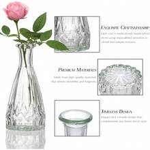 Glass Bud Vase Set Of 30 - Small Vases For Flowers In Bulk - Assorted Vintage Crystal Vases For Flowers Table Centerpieces Clear 30 Pcs - Clear - View 6