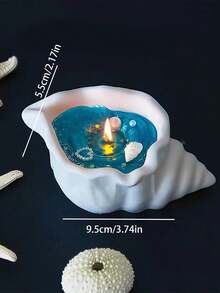 1pc Handmade Seagull & Starfish Shaped Scented Candle Pearl, Paired With Colorful Gel Candles To Create A Dreamy Atmosphere (Due To Industrial Dyeing Process, Slight Color Difference May Exist Between Batches, Some Decorative Accessories Randomly Included). Home Decor, Room Decor