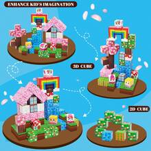 Gioco di costruzioni magnetiche, giocattolo STEM da giardino arcobaleno unicorno, giocattolo cool per bambini, regalo per ragazzi/ragazze, regalo di Natale, gadget per feste di Ognissanti, regalo per il ritorno a scuola - Multicolore - Visualizzare 5