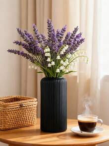 1pc Ceramic Look Plastic Composite Vase, Unbreakable Vase, 8.2 Inch Tall Plastic Vase, Simple Desktop Vase, Dry Flower Vase, Bohemian Style, Suitable For Bedroom Decor, Balcony Decor, Home Decor, Wedding Decor, Party Decor, Christmas Gift, Christmas Decor, Easter Gift, Gift For Her - White - View 13