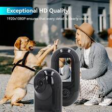 GYJ  Sanpyl Camara para Collar para Mascotas HD 1080P Camara para Collar para Gatos Camara para Collar para Perros con Gran Angular de 120 ° Mini Camara de Accion para Registros de Black82 - Negro - Ver 2