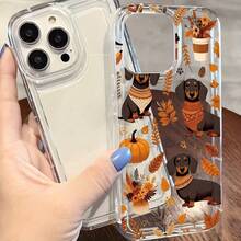 Funda para teléfono compatible con iPhone 17 Air/16e/15/14/13 Mini/12 Mini/11 Pro, Pro Max, Plus, a prueba de golpes + resistente a caídas,  total, 360 ° Protege el teléfono - transparente - Ver 3