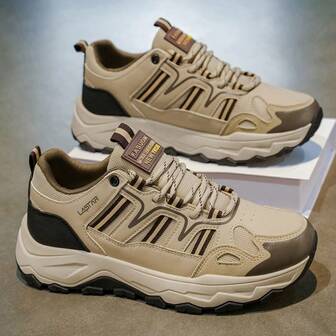 Zapatos de senderismo resistentes y antideslizantes para hombres, zapatillas de running ligeras para el lugar de trabajo, impermeables, con cordones, aptos para otoño/invierno