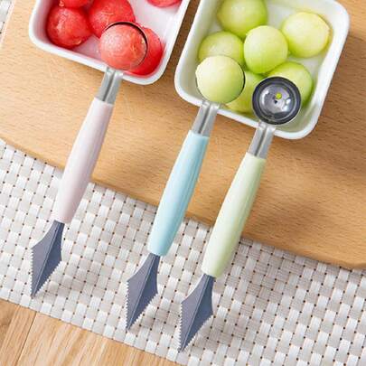 1 cái Muỗng nạo dưa bằng thép không gỉ, Dụng cụ làm dưa hai đầu hiện đại cho nhà bếp