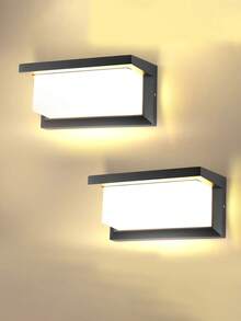 LED Garden Outdoor Wall Light Fixture, Decorative Indoor Waterproof Home Lighting Lamp, Suitable For 85V-265V, Applicable For Indoor/Stairs/Room/Entrance/Living Room/Bathroom/Kitchen/Bedroom/Corridor/Porch/Single Residence, Garden, Porch, Balcony, Stairs, Parking Lot And Passageway Lighting, Front Door, Patio. Choose Color Temperature As Needed. - Đèn tường hiên ngoài trời - Xem 1