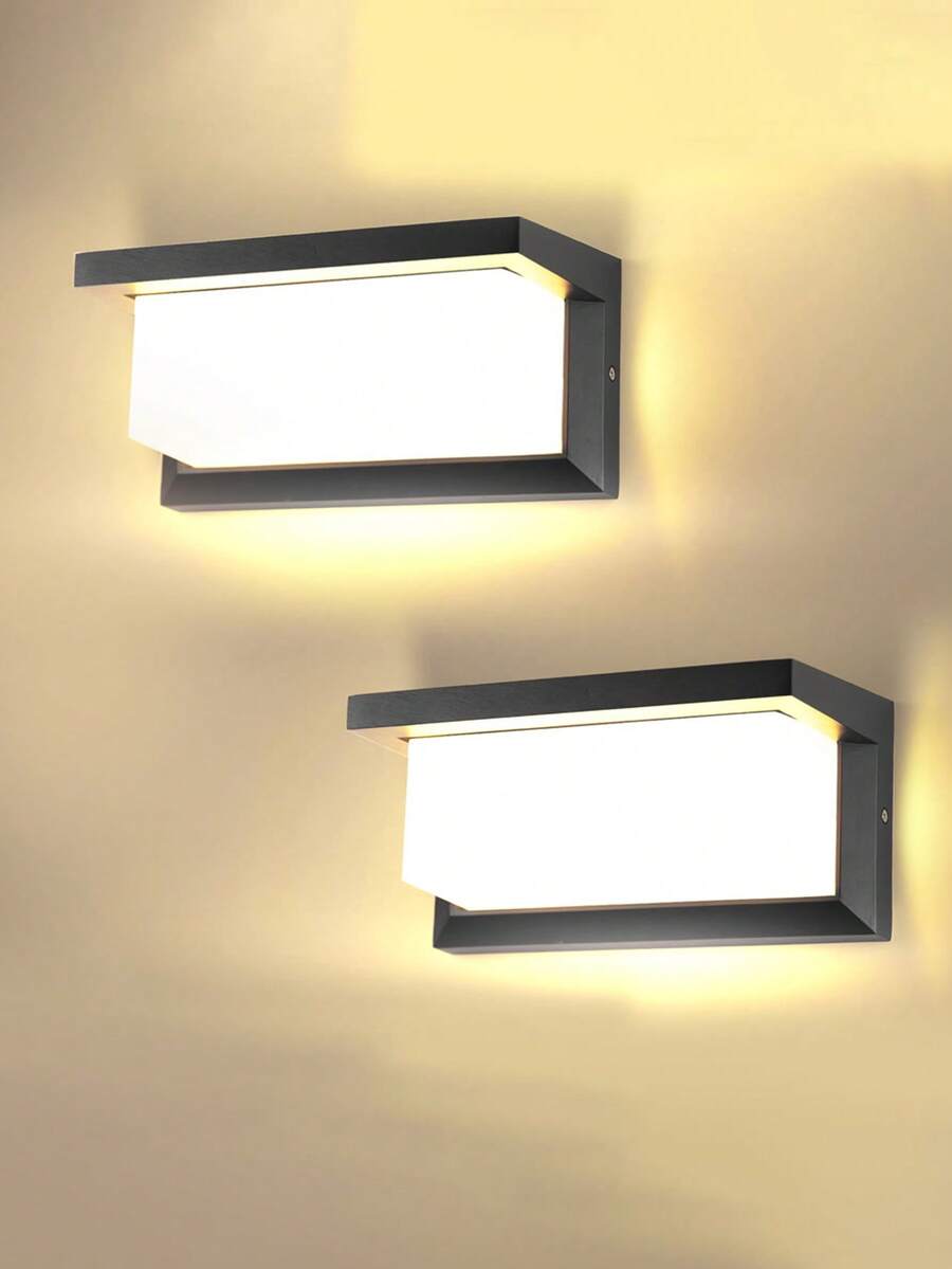 LED Garden Outdoor Wall Light Fixture, Decorative Indoor Waterproof Home Lighting Lamp, Suitable For 85V-265V, Applicable For Indoor/Stairs/Room/Entrance/Living Room/Bathroom/Kitchen/Bedroom/Corridor/Porch/Single Residence, Garden, Porch, Balcony, Stairs, Parking Lot And Passageway Lighting, Front Door, Patio. Choose Color Temperature As Needed. - Đèn tường hiên ngoài trời - Xem 1