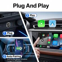 Universal Wireless CarPlay & Android Auto Adapter - Compatible With IPhone & Android Devices
