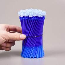 100支0.5mm可擦凝胶笔芯 - 高容量蓝/黑色墨水，可水洗，非常适合学校书写！ - 彩色 - 查看 6