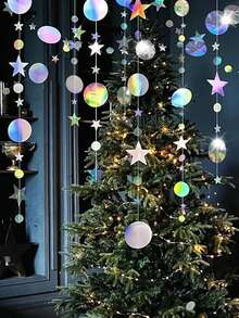 1/2/3pcs Champagne Gold Star And Moon Garlands Decorations Hanging,Gold Party Decorations Stars Banner Streamer Backdrop,Twinkle Little Star Decorations For Birthday Baby Shower, Ramadan,Night Theme Party Supplies,Wedding Party Supplies - Multicolor - View 10