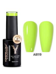 YOKEFELLOW TPO-Free & HEMA-Free 10ml Gel Nail Polish, Fluorescent Green Orange Pink Nails All Seasons Semi Permanent Manicure Nail Gel Polish Soak Off UV LED Nail Art Salon DIY For Women Girls - 彩色 - 查看 17