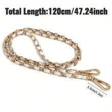 1pc Small Golden Ball Bag Chain, Metal Leather Strap, Adjustable Crossbody Replacement Shoulder Strap - Multicolor - View 5