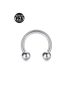 1pc G23 Titanium Horseshoe Nose Ring Hoops For Women, 16G Septum Rings Circular Barbell, Conch Helix Daith Tragus Cartilage Lip Eyebrow Piercing Jewelry 8/10mm - Multicolor - View 5