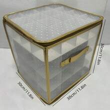 1pc Christmas Decoration Storage Box With 64 Compartments, Zipper Closure Christmas Ornament Storage Container - Multicolor - View 15