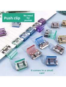 Conjunto de 10/20 Clipes de Papel Multifuncionais, Clipes Transparentes para Encadernação, Ideais para Escola, Professores e Escritório, Fáceis de Organizar e Armazenar Arquivos, Compactos para Uso no Escritório, Clipes de Plástico Transparentes com Design de Personagens de Desenho Animado e Mecanismo de Abertura por Pressão - Multicoloridos, Artigos de Papelaria para Escritório e Aprendizagem, Clipes Organizadores de Arquivos, Clipes para Cadernos, Mecanismo Deslizante, Essenciais para Entusiastas de Papelaria.