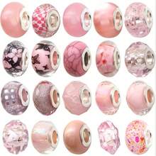 Set de 50/100 de mărgele de sticlă fațetate multicolore, mărgele în stil european cu gaură mare pentru brățări DIY, pandantive lucioase pentru confecționarea bijuteriilor, cadouri de sărbători - Multicolor - Vizualizare 7