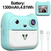 1080P HD Digital Camera With Instant Printer, Portable Toy Camera With 3 Rolls Of Printing Paper, Ideal Christmas, Birthday And New Year Gift For Boys And Girls Aged 3-12 - Multicolor - View 13
