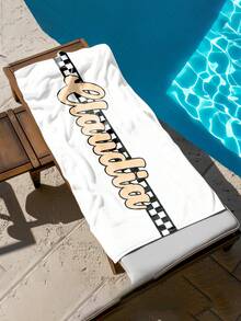 Lightweight Personalized Racing Pattern Text Customized Beach Towel - Ultra Soft Polyester Fiber, Fast Drying&Super Absorbent, Suitable For Beaches, Pools, Camping And Travel - Perfect Gift For Family And Friends, Beach Towel