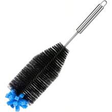 Stainless Steel Long Handle Bottle Brush - 12.2x2.76 Inches Bottle Brushes Cleaning Stainless Steel Scrubber Reusable Washing Kitchen Accessories Cups Glass Glasswares - atributo único - Ver 9