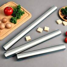 1pc Stainless Steel Rolling Pin 3 Sizes - Hollow Lightweight Dough Roller For Baking , Pies & Pizza - Home Kitchen & Restaurant Baking Tools - Stainless Easy Clean Durable Pastry Roller