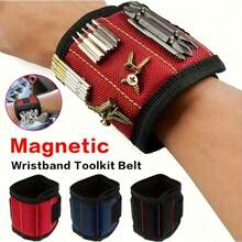 Super Strong Magnetic Wristband - For Screws, Nails, Bolts And Drill Bits - Unique Support Design - Perfect Gift For Fathers, Boyfriends, Crafters, Electricians, Auto Mechanics - Multicolor - View 1