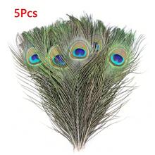 70pcs/50pcs Bulk Artificial Peacock Feathers, Suitable For Vases, Crafts, Weddings, Home Parties, Christmas Decorations, Etc. - Multicolor - View 13