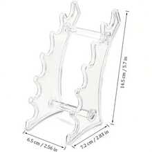 6-Slot Plastic Pen Holder Display Stand, Eyebrow Pencil Display Rack, Makeup Brush Holder, Clear Pen Organizer, Suitable For Home, School, Store, Dorm And Office Supplies Organization, Craft Display, Office & School Supplies, Desk Accessories, Durable Acrylic, Non-Slip, For Stationery Storage, Office Desk Organizer, Study Room, Desk Decor, Makeup Storage, Vanity, Back To School Gift, Gift For Her, Gift For Him - Multicolor - View 13