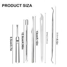 专业不锈钢指甲钳，多功能角质层去除器，美甲护理修甲工具套装 - 彩色 - 查看 7