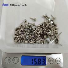 50/100个金属半球形圆形双脚铆钉，用于DIY手工制作皮革工艺包袋手提包底部保护