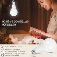 24PCS Focos Led Luz Calida, Bombillas de Repuesto LED S14, Focos Vintage Luz calida, Inastillable e Impermeable, 2200K, E26, 110V, para Luces de Cadena para Exteriores - 6PCS Focos Recargables para Casa - Ver 3