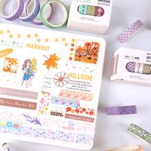 Colorful Maple Sugar Sunset Journal Tape - Cute Sticker Tape For Journal Decoration - 2071-1 - Xem 3