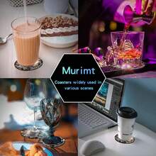 2.75" Shiny Leopard Print Rhinestone Car Cup Holder Mat, Women's Car Drink Coaster - Rhinestones - View 4