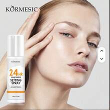 Spray fijador de maquillaje mate y fresco, spray líquido-en-polvo ultra mate de larga duración para bloquear el maquillaje, control de grasa, sin grasitud, marca de belleza, maquillaje y cosmética para mujeres y niñas, perfecto para otoño e invierno, ideal para el estilo Y2K, moda elegante, adecuado como regalo de cumpleaños, listo para fiestas de Halloween - Blanco - Ver 3