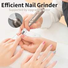 Manicure Pedicure Kit With Case, Professional Nail Grinder For Senior Thick Toenail, Cordless Electric Nail File, 5 Speeds Pedicure Tools For Feet Callus Remover, Nail Drill For Women Hand Feet Care - 金色 - 查看 4