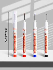 5pcs/Set Large Permanent Marker Pens - Waterproof, Non-Bleeding, Suitable For Woodworking, Construction, DIY Crafts - Medium Tip, Applicable To Wood, Plastic, Glass, Metal, Faux Leather, Construction Tools, Fashion Pen Body Design, Waterproof Ink, Essential Woodworking Tool For Back To School Season (Random Color) - one-size - View 10