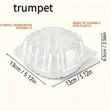 50pcs Transparent PET Plastic Food Containers, Commercial Takeout Packaging Boxes - Suitable For Sandwiches, Burgers, Salads, Cakes, Fruits, Snacks, Catering, Food Service, Desserts, Baking, Hot & Cold Meals - White - View 9