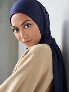 Women's Headscarf, Large Brimless Hat, Women's Headscarf, Knitted Headscarf - Muslim Headscarf Shawl - Lightweight & Fashionable Muslim Headscarf Shawl - Maroon - View 6