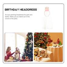 INOOMP Diadema Velo de Tul Beige para Cumpleaños y Fiestas Infantiles Tocado Princesa Tela Suave y Diseño Compacto Cinta Pelo Adecuado para Niñas y Eventos ObsequiosConveniente y duradero,Los favoritos de los niños - Beis - Ver 5