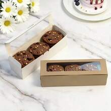 5-Piece Cookie Dessert Boxes, Macaron Cake Bakery Boxes With Clear Windows, Wedding & Birthday Party Favors, Christmas Gift Packaging