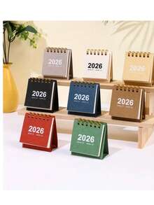 2026 Mini Calendar And Mini Christmas Tree Ornaments - Ideal For Offices And Schools, Geometric Design, Perfect Back-To-School Gift, Christmas Gift, Mini Calendar And Small Christmas Tree, Desktop Ornaments, Suitable For Desk And Office Decorations, Mini Desktop Calendar, New Year's Gift, Greeting Gift, Desktop Ornaments, Suitable For Desk And Office Decorations - Multicolor - View 7