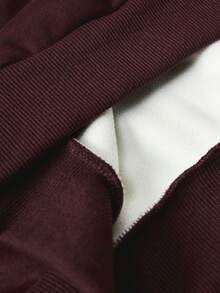 Áo nỉ nam dày dặn, chất liệu cotton, dáng rộng, vai rớt, cổ tròn, ấm áp, thoải mái, đa năng, thích hợp mặc hàng ngày. - Màu Đỏ Sâu - Xem 9