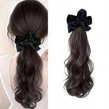 Estensione per capelli con scrunchie e coda di cavallo per donna - Acconciatura riccioluta voluminosa, opzioni di colore multiple, fibra sintetica morbida e naturale, design con scrunchie in raso facile da indossare per moda quotidiana e styling per feste - Multicolore - Visualizzare 8