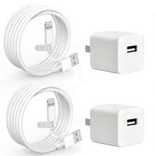 100厘米超长Lightning数据线充电器适配器，兼容 SE、8、7、6 Plus、5S、Xs、X、11、12、13、14 Pro Max - 美規A型插(110-127V) - 查看 9