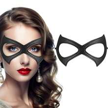 1pc Halloween Costume Faux Leather Mask, Role Play Prop Masquerade Mask - Multicolor - View 6